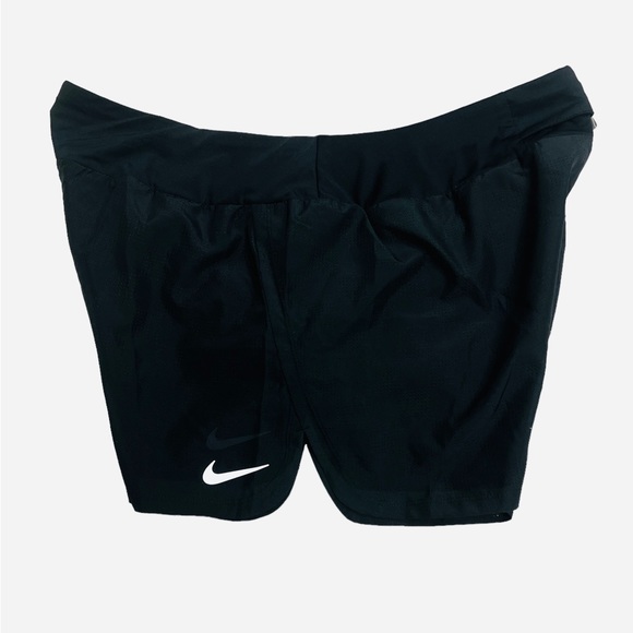 Nike Women's Crew Shorts Black Perforated Woven Fabric Size 2XL - Picture 7 of 10